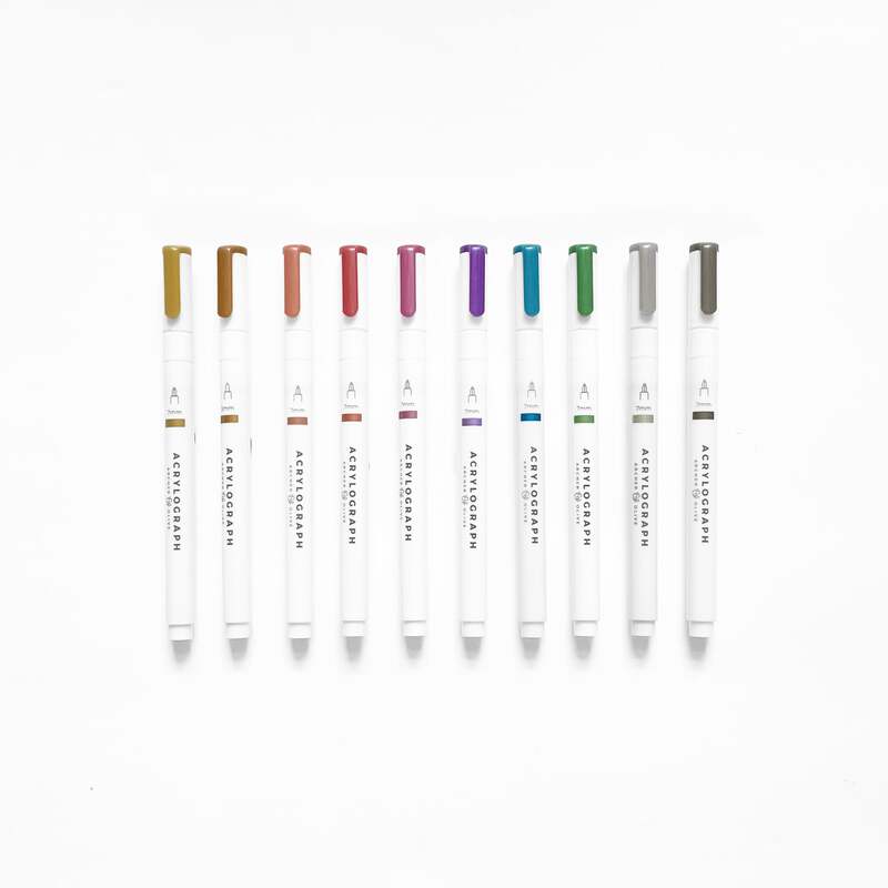 Acrylograph Pens Metallic Collection 3.0 mm Tip - Archer & Olive