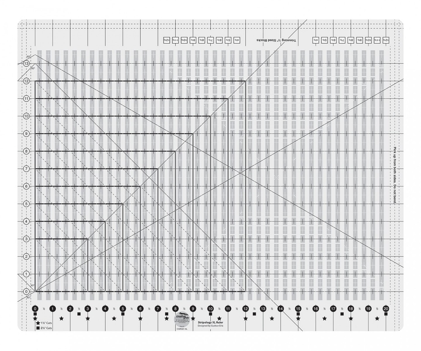 Cutting Ruler, CREATIVE GRIDS STRIPOLOGY SQUARED MINI – The Singer  Featherweight Shop