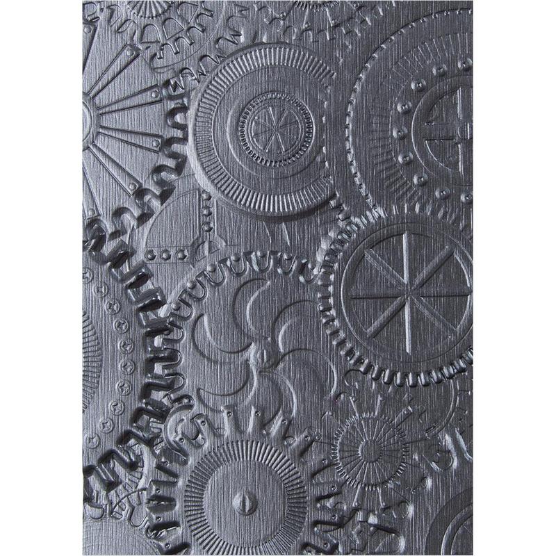 Mechanics Sizzix 3D Texture Fades Embossing Folder By Tim Holtz
