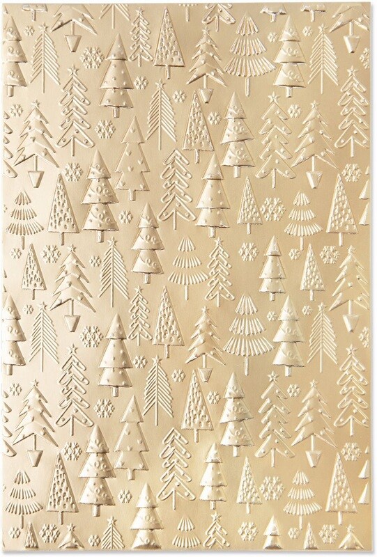 Christmas Tree Pattern 3D Texture Fades Embossing Folder - Sizzix