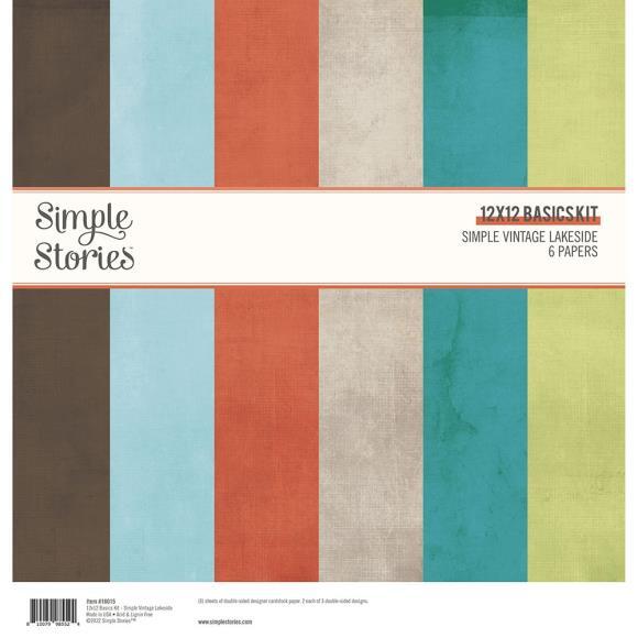 Simple Vintage Lakeside 12x12 Basics Kit - Simple Stories