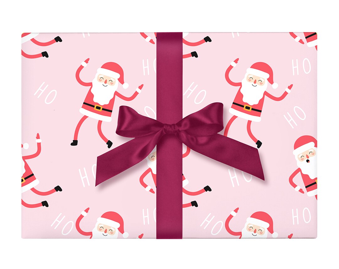 Pink Santa Wrapping Paper Wrapping Paper Michaels