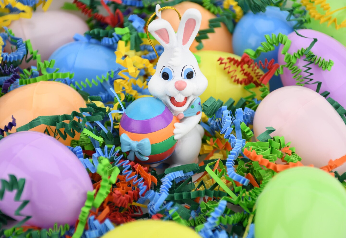 Easter Bunny Gifting an Easter Egg ornament