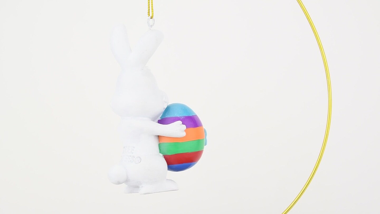 Easter Bunny Gifting an Easter Egg ornament