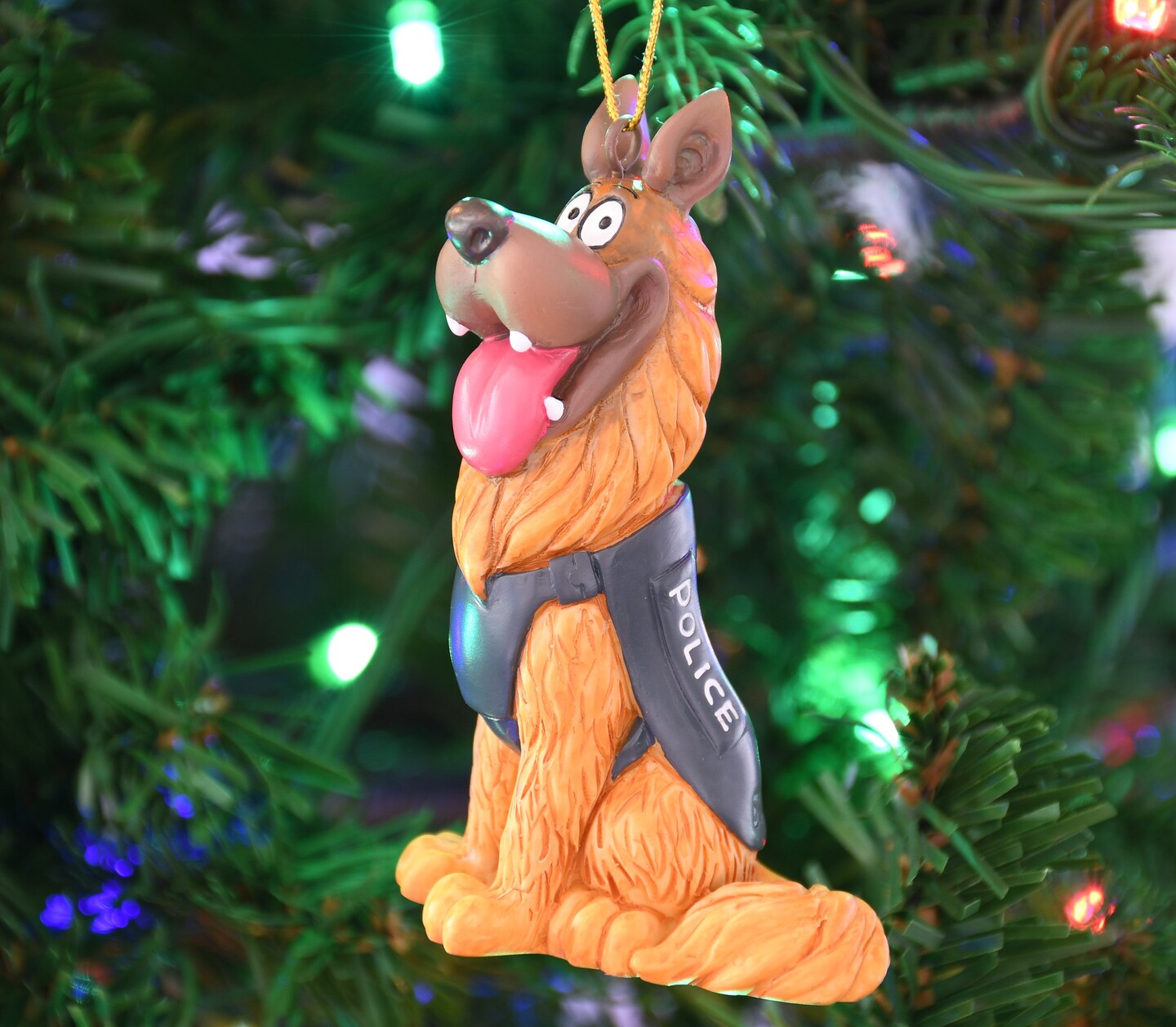 German Shepherd Police Dog K9 Christmas Ornament