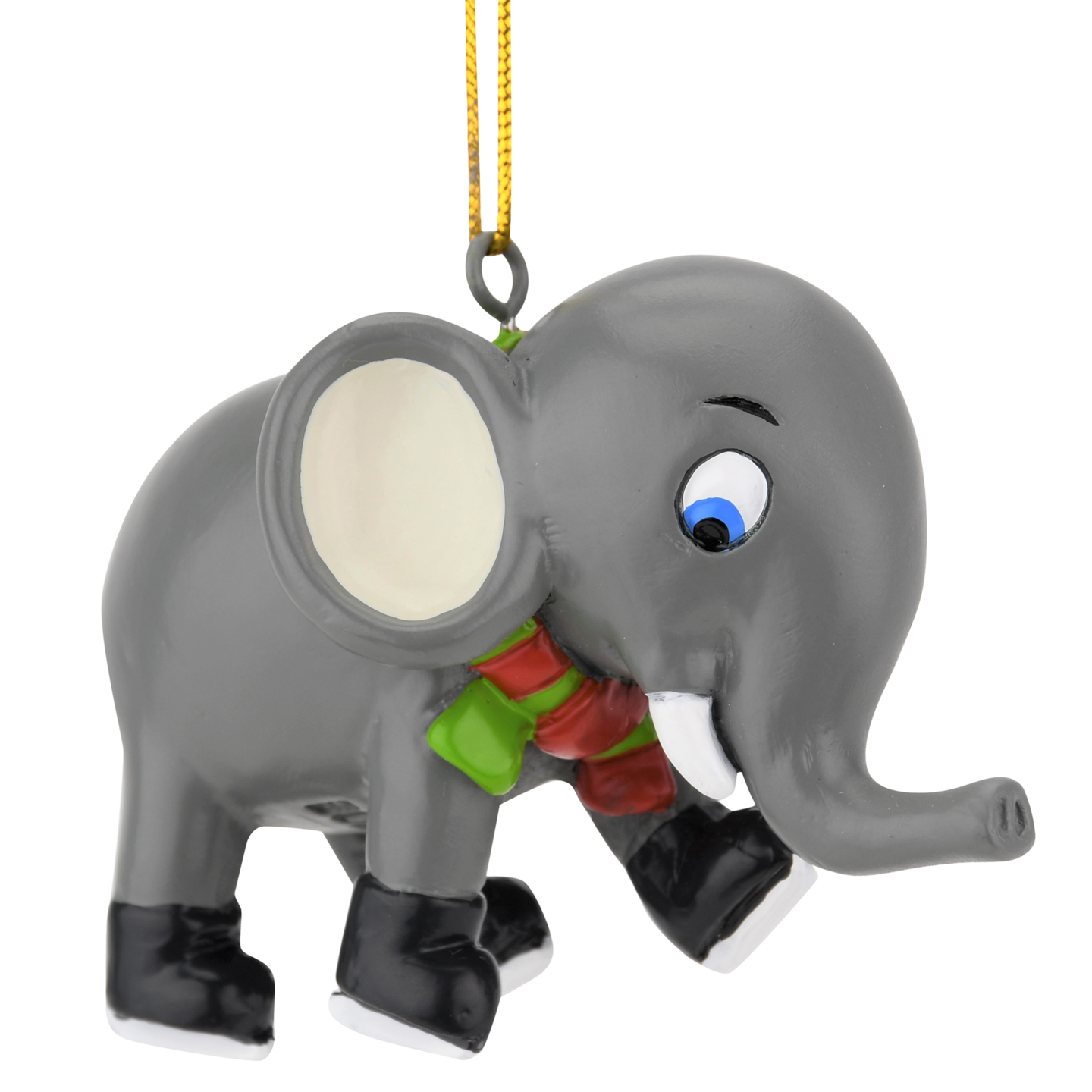 Learning to Skate Cute Elephant Ice Skating Christmas Ornament