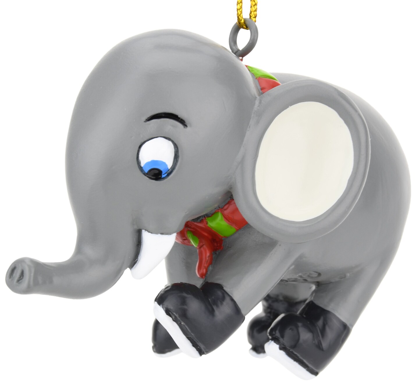 Learning to Skate Cute Elephant Ice Skating Christmas Ornament