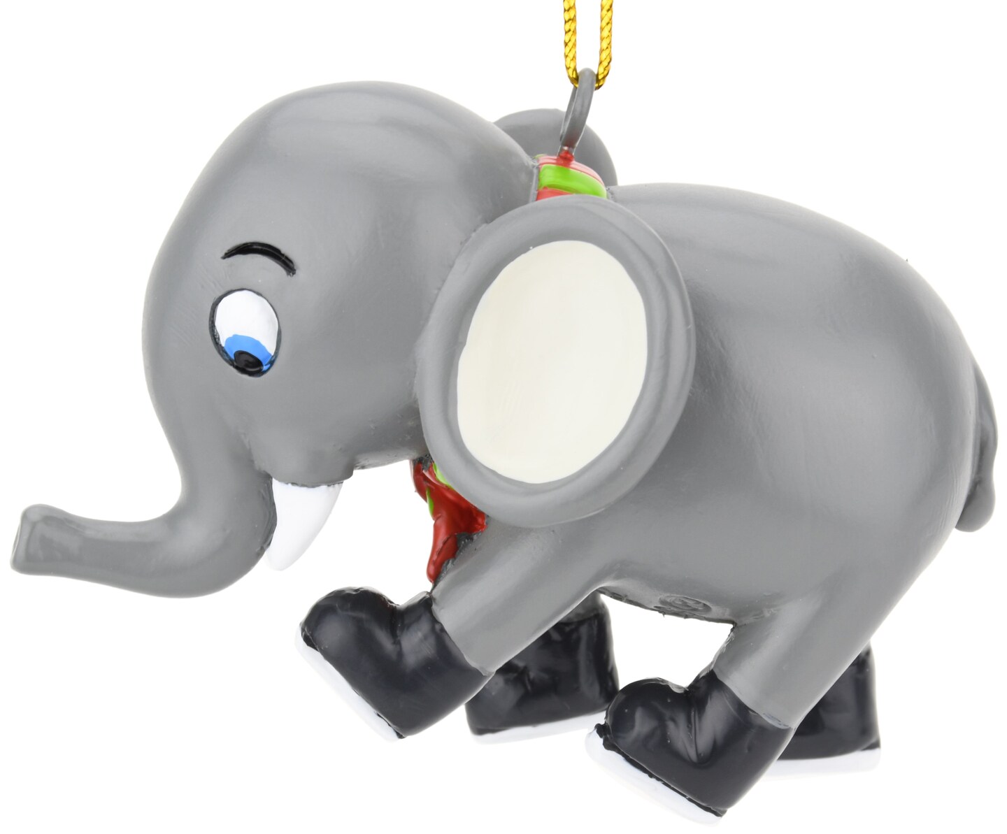 Learning to Skate Cute Elephant Ice Skating Christmas Ornament