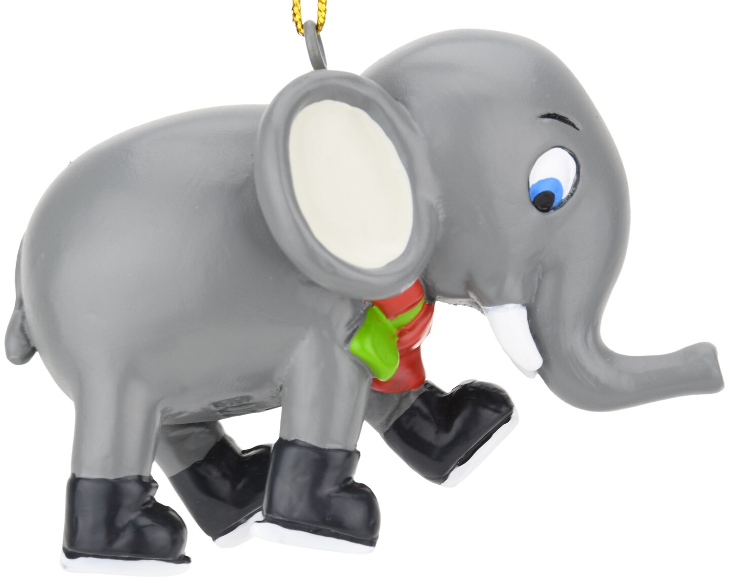 Learning to Skate Cute Elephant Ice Skating Christmas Ornament