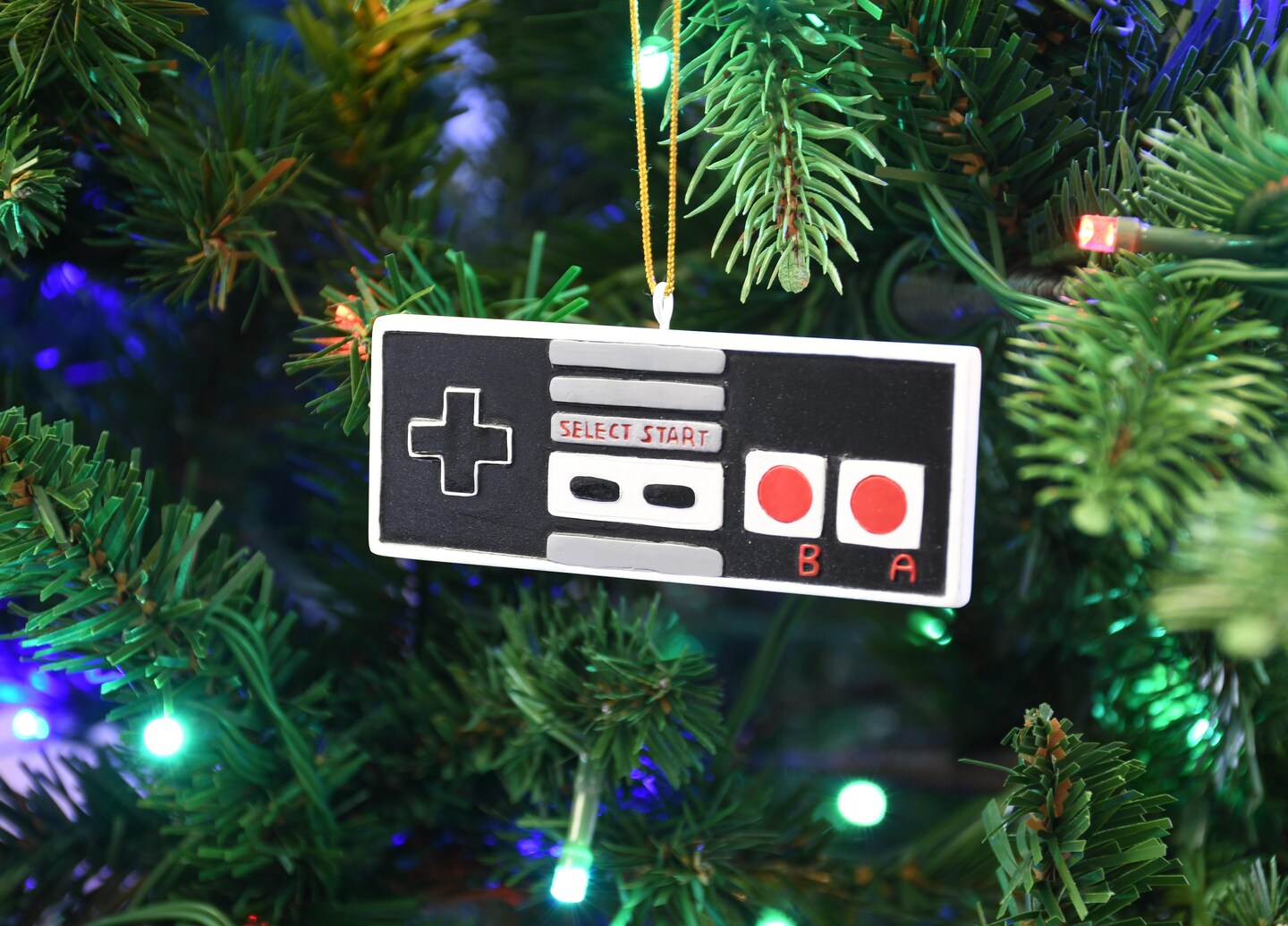Retro Video Gamer Controller Christmas Ornament