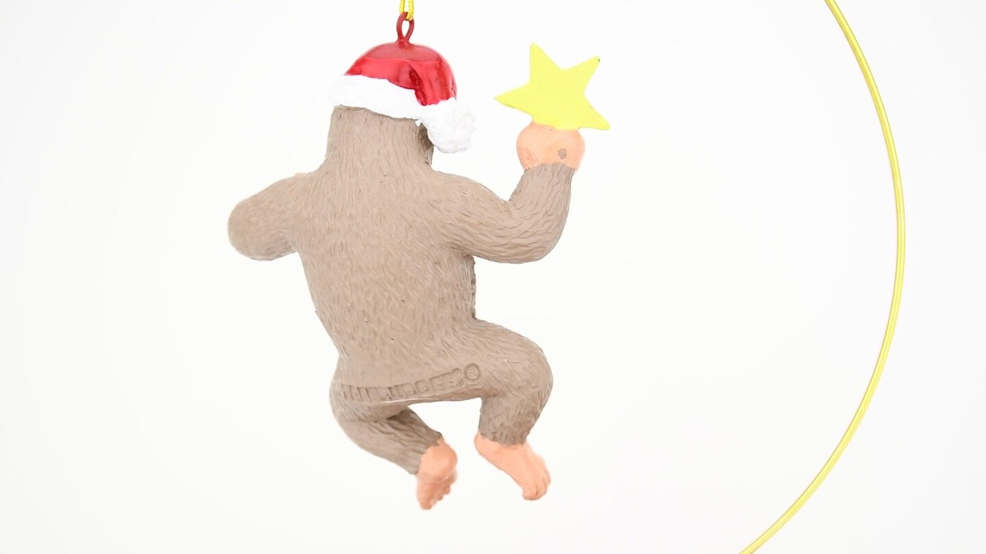 King Kong Climbing The Tree Large Christmas Ornament