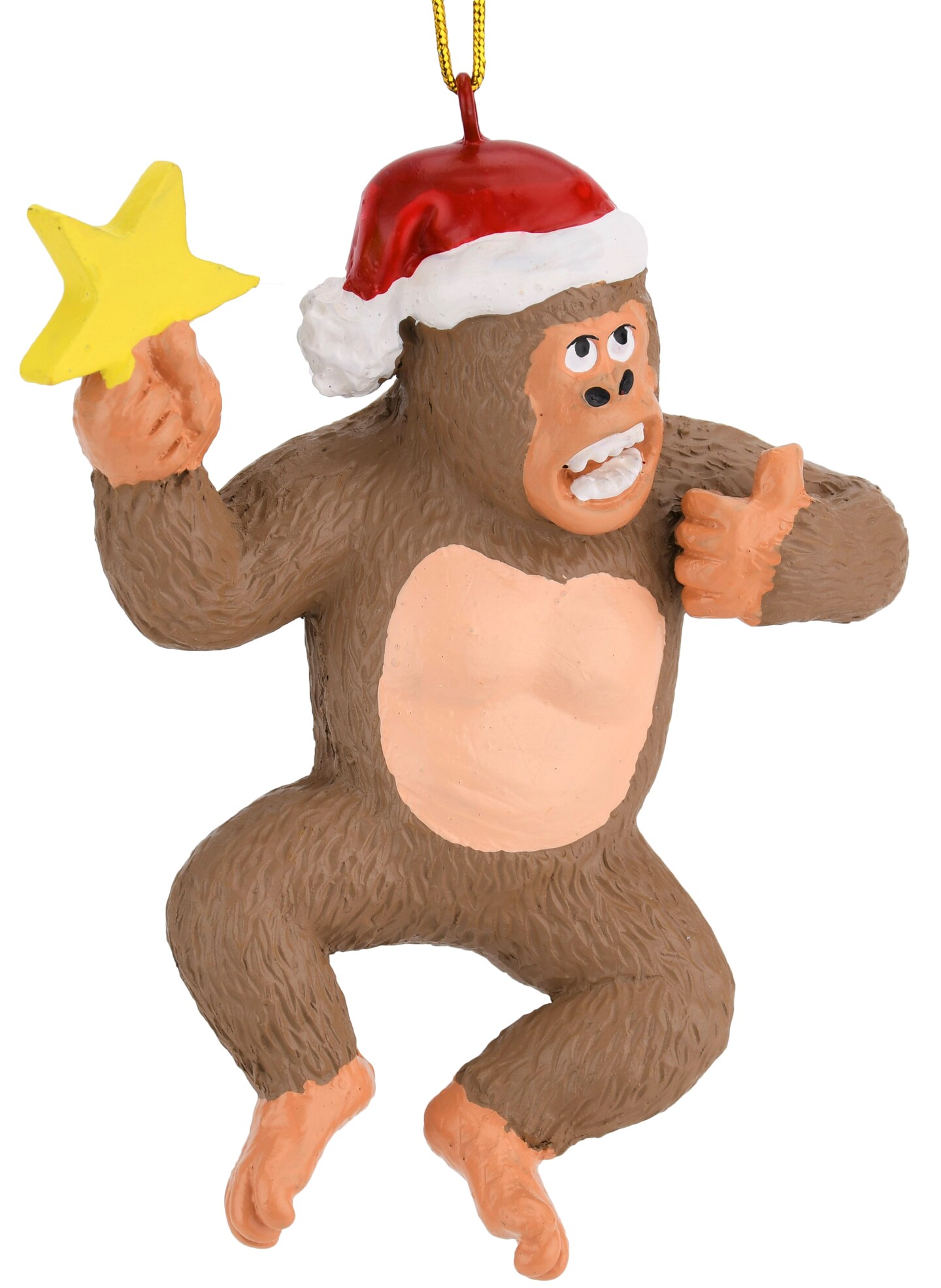 King Kong Climbing The Tree Large Christmas Ornament