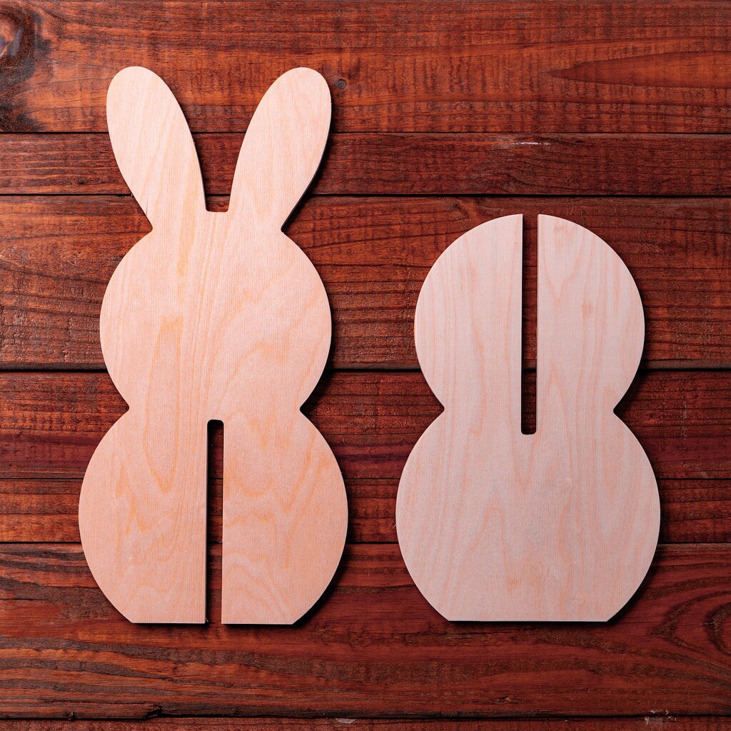 17 in. Unfinished Slotted Bunny
