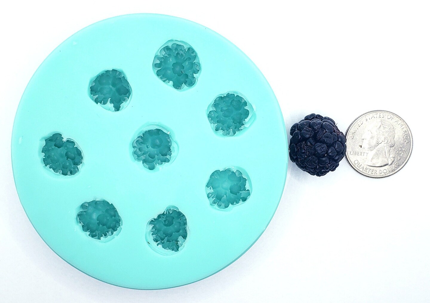 8pc Blackberry Silicone Mold. Realistic Blackberry Silicone Mold for Candle | Wax | Soap | Resin Castings