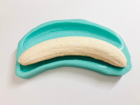 2pc Realistic Banana Split - Banana Halves Silicone Mold | Candle | Soap| Embeds | Wax | Resin