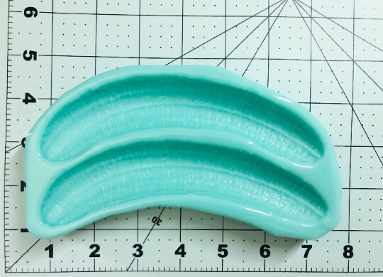 2pc Realistic Banana Split - Banana Halves Silicone Mold | Candle | Soap| Embeds | Wax | Resin
