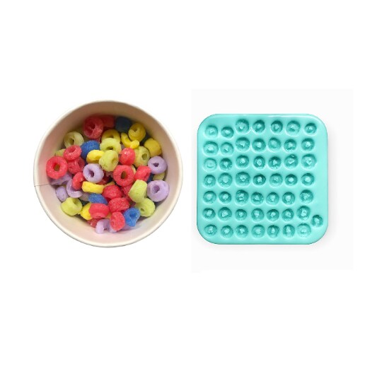 50 Pc Fruity Ring Type Cereal Silicone Mold. For Resin| Wax| Candle Embeds| Soap Silicone Mold|