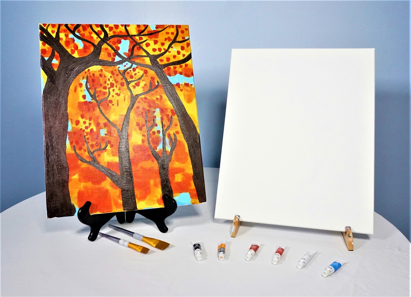 Fall Paint Kit - Fall Canopy Acrylic Painting Kit &#x26; Video Lesson, DIY Craft, Beginner Painting, Paint Party, Paint At Home