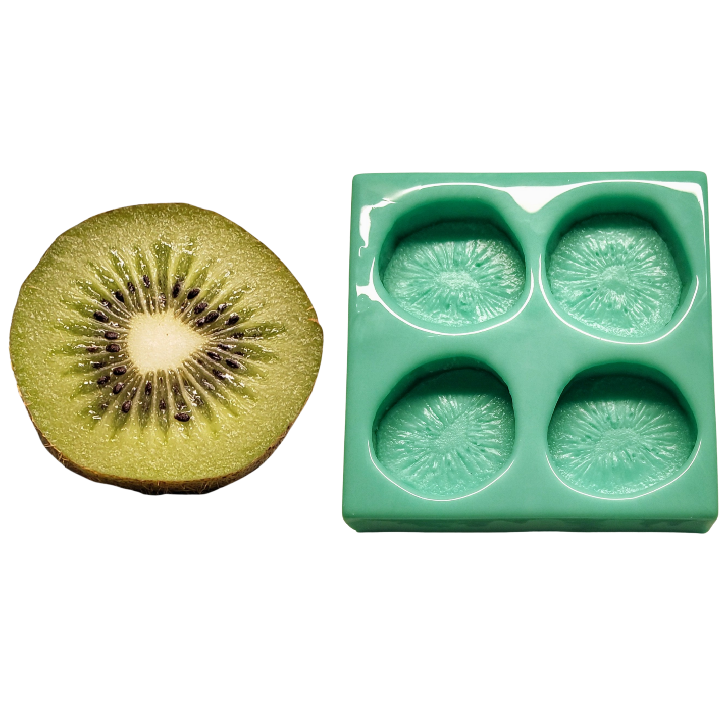 4pc kiwi slices Shape Silicone Mold| Dessert Shape Silicone Mold| Soap| Candle | Mold for Wax| Mold for Resin