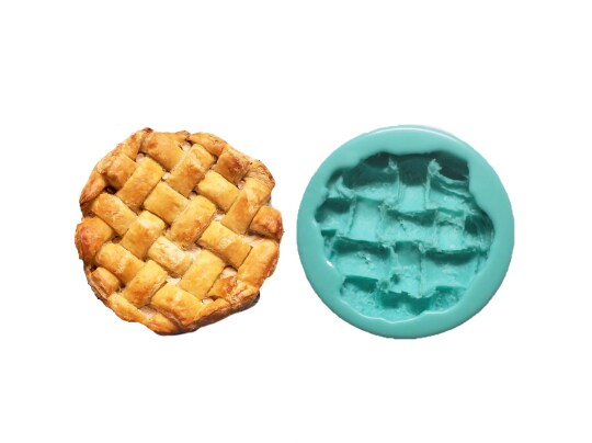 5&#x22; Lattice Pie Crust Topper| Pie Crust Shape Silicone Mold| Soap| Candle | Mold for Wax| Mold for Resin