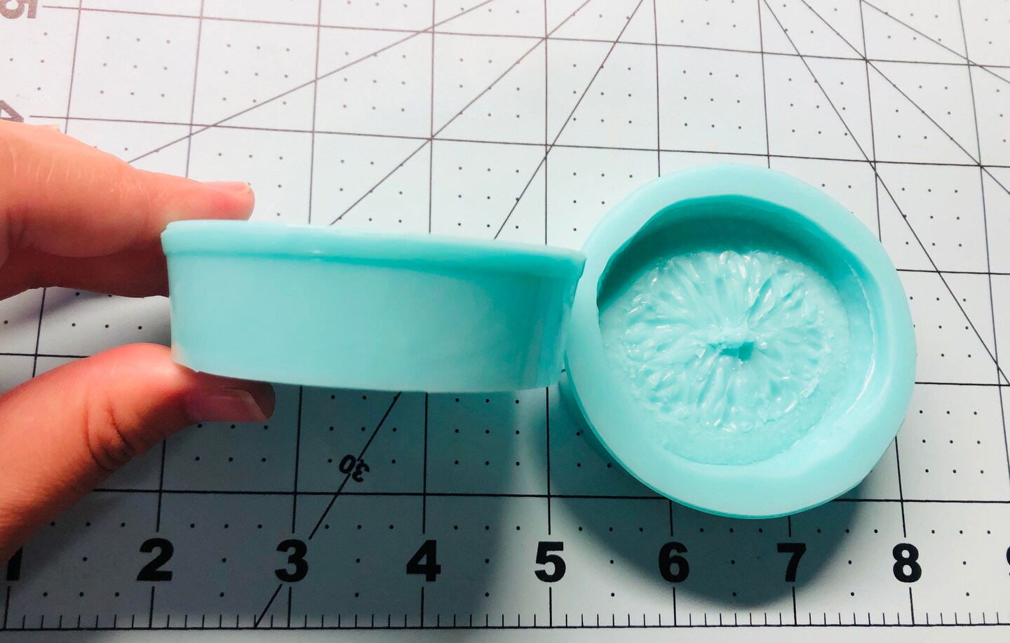 2pc Lemon Slice Citrus Silicone Mold. Embeds for Wax | Soap | Polymer Clay | Resin| Not Food Grade