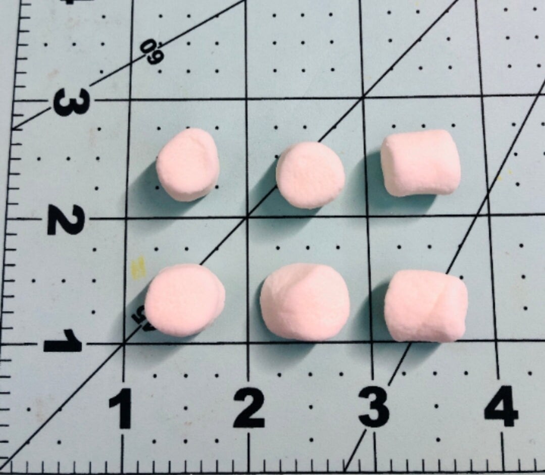 50Pc Mini Marshmallow Silicone Mold. Realistic Marshmallow Food Shape Mold. For Wax | Embed | Soap |  Resin Castings