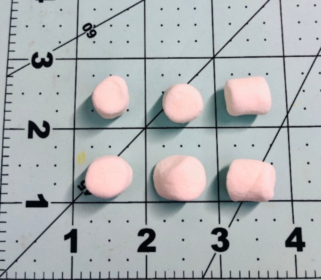 50Pc Mini Marshmallow Silicone Mold. Realistic Marshmallow Food Shape Mold. For Wax | Embed | Soap | Resin Castings