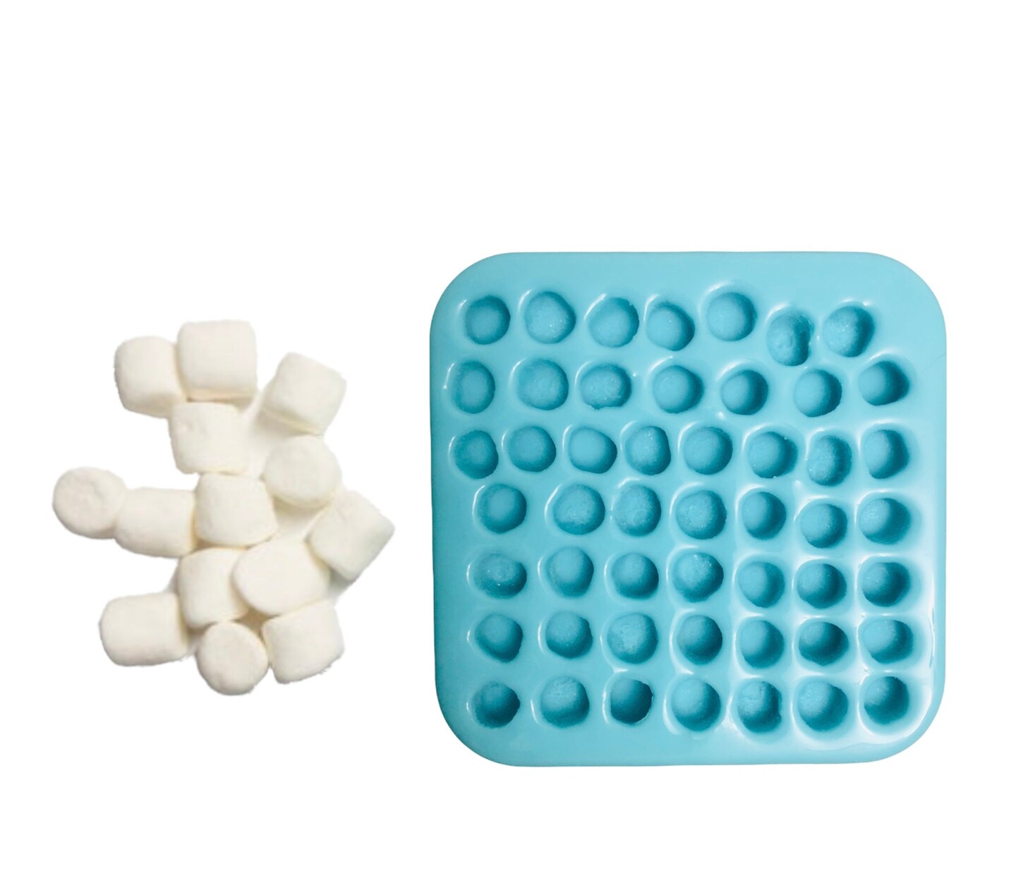 50Pc Mini Marshmallow Silicone Mold. Realistic Marshmallow Food Shape Mold. For Wax | Embed | Soap | Resin Castings