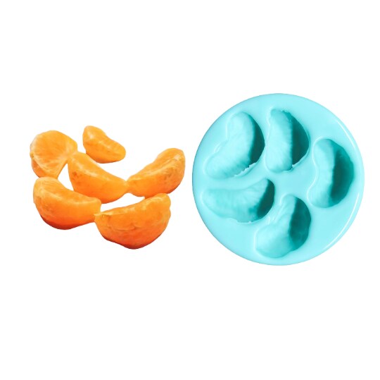 5pc Mandarin Citrus Silicone Mold. Tangerine Orange Silicone Mold.  Realistic Food Shape Mold, For Wax | Embed | Soap |  Resin Castings