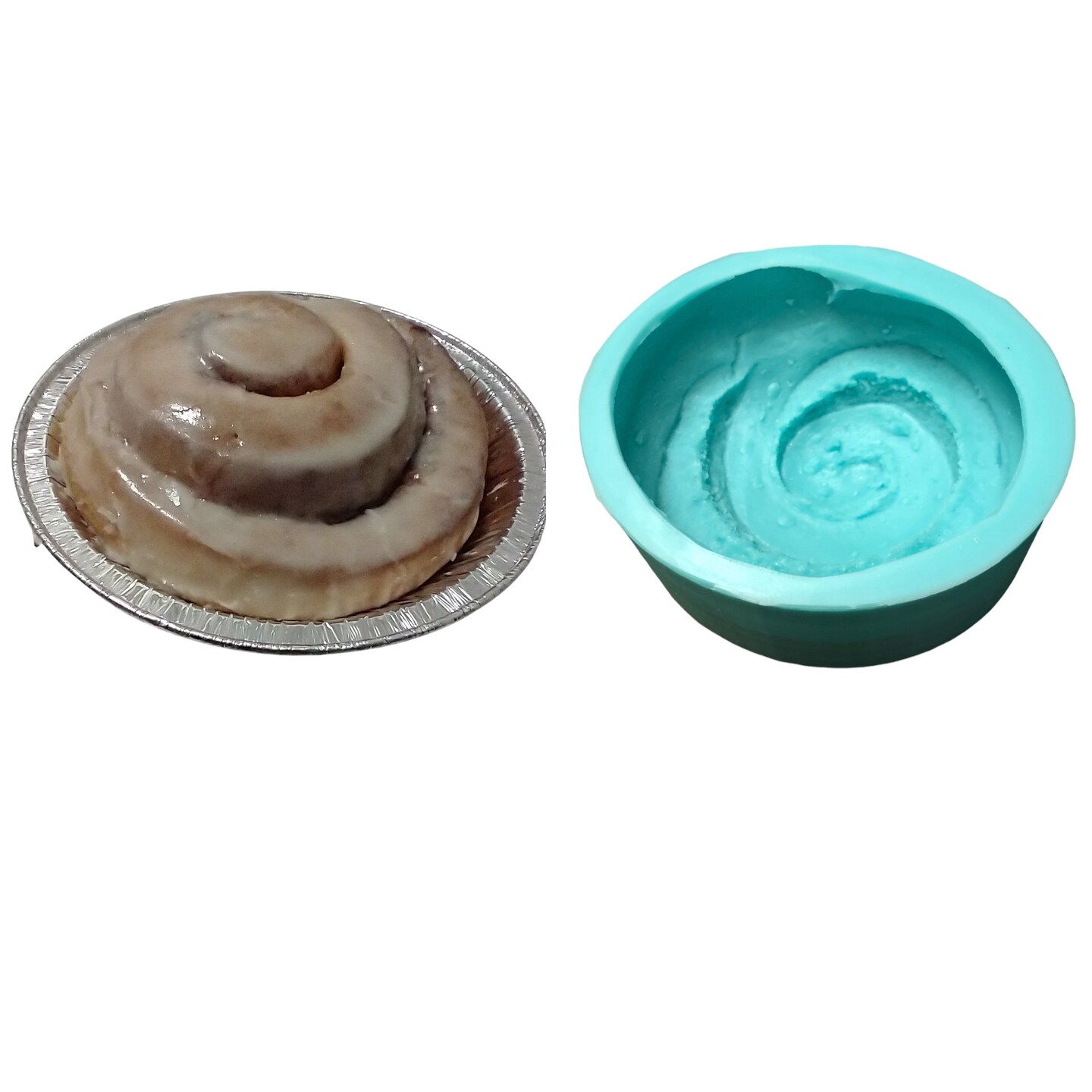 2PC DEAL Large Cinnamon Bun Mold| Realistic Dessert Shape Silicone Mold| Soap| Candle | Mold for Wax| Mold for Resin