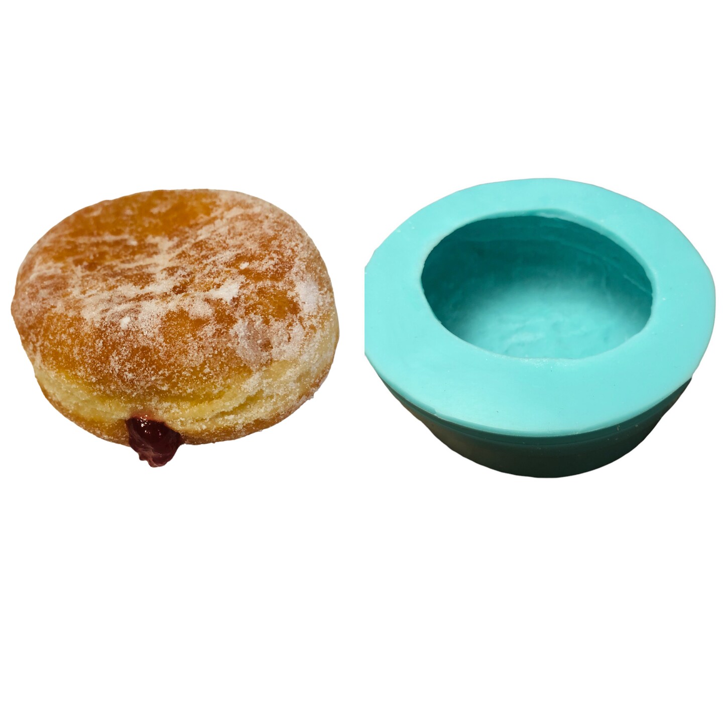 Jelly Filled Donut Mold| Realistic Dessert Shape Silicone Mold| Soap| Candle | Mold for Wax| Mold for Resin