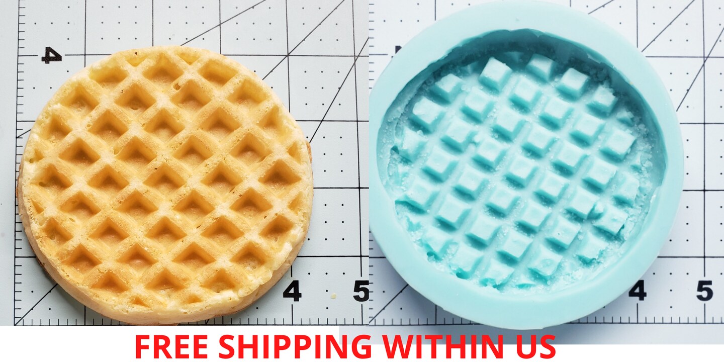 Realistic Waffle Mold| Dessert Shape Silicone Mold| Soap| Candle | Mold for Wax| Mold for Resin