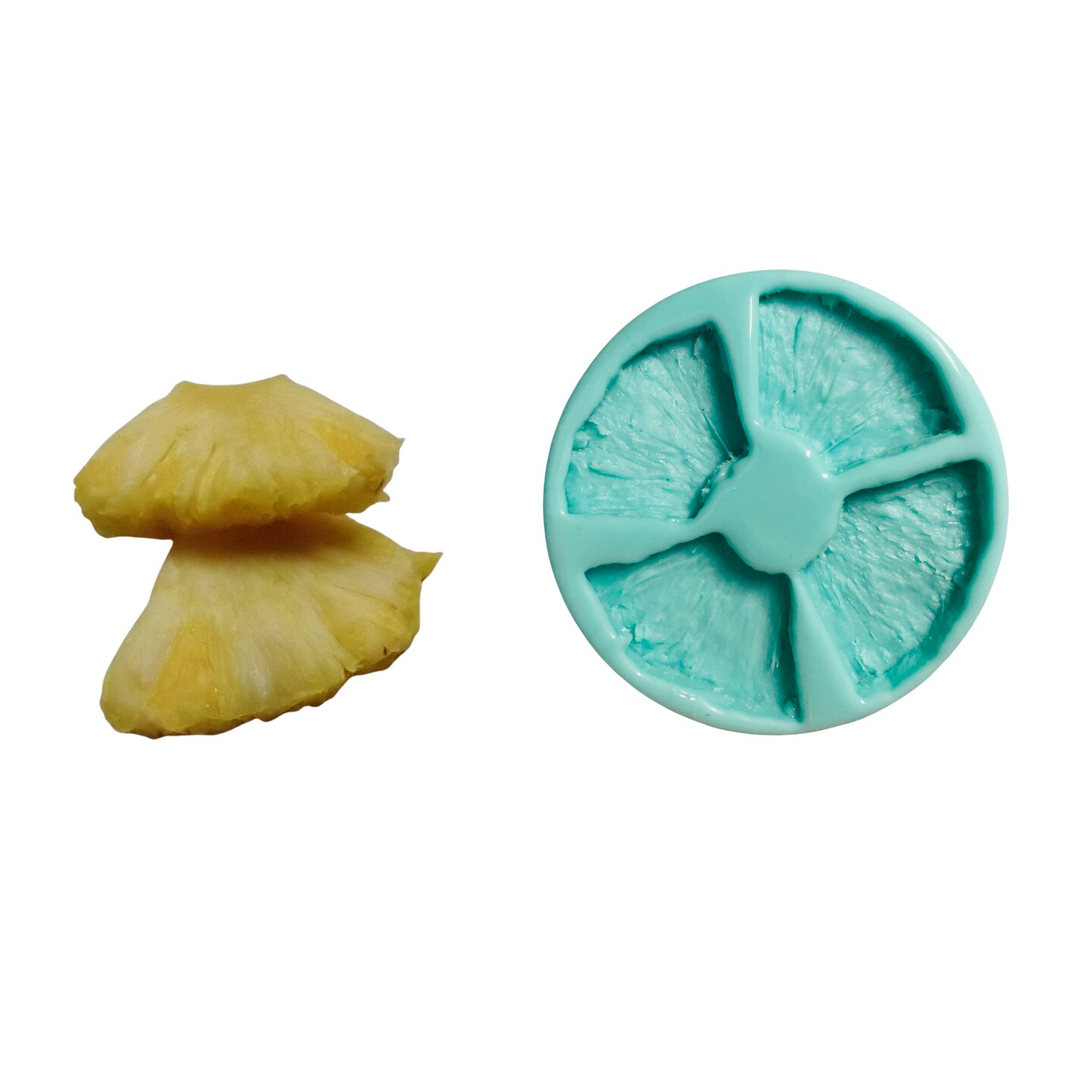 4pc Pineapple Wedge Quarter Slice Silicone Mold| Soap Mold| Candle Mold | Mold for Wax| Mold for Resin