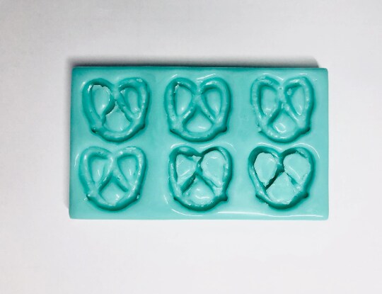 6pc Realistic Mini Pretzels | Dessert Shape Silicone Mold| Soap| Candle | Mold for Wax| Mold for Resin