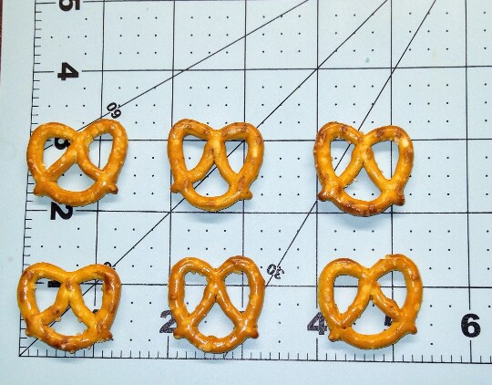 6pc Realistic Mini Pretzels | Dessert Shape Silicone Mold| Soap| Candle | Mold for Wax| Mold for Resin