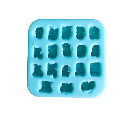 18pc Frosted Wheat Square Cereal Shape Silicone Mold| Dessert Shape Silicone Mold| Soap| Candle | Mold for Wax| Mold for Resin