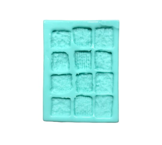 12pc Cinnamon Toast Squares Type Cereal Silicone Mold| Dessert Shape Silicone Mold for| Soap| Candle | Wax Embeds| Resin| Not Food Grade