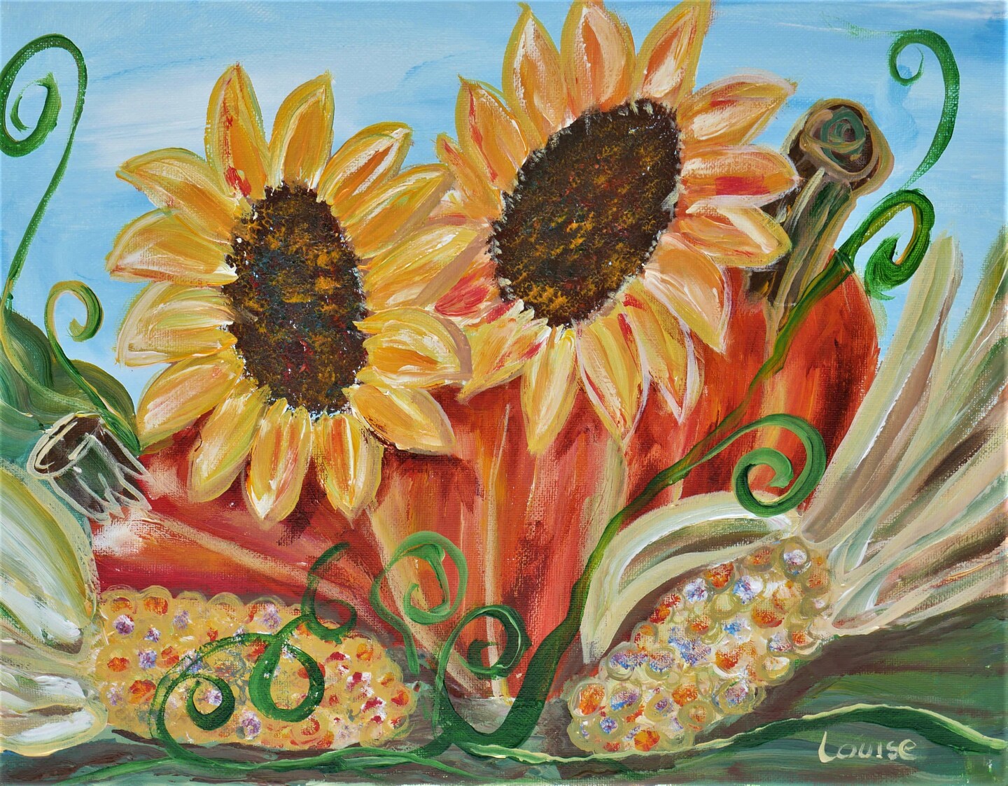 Fall Paint Kit - Harvest Bounty Acrylic Painting Kit & Video Lesson, DIY Craft, Paint At Home, Beginner Painting, Paint Party