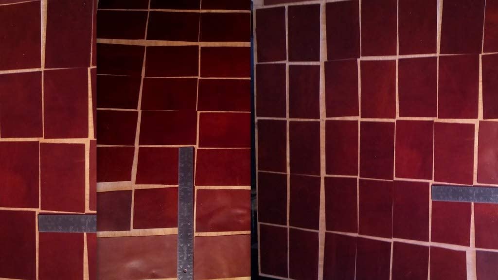 Scrap Leather Strong 3 SQUER FEET 18 PCS 4''X 6'', Medium Weight (1.8mm Thick), for Crafts/Tooling/Workshop : All Natural Grain Leather : Color Bourbon Brown