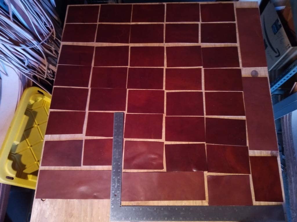 Scrap Leather Strong 3 SQUER FEET 18 PCS 4&#x27;&#x27;X 6&#x27;&#x27;, Medium Weight (1.8mm Thick), for Crafts/Tooling/Workshop : All Natural Grain Leather : Color Bourbon Brown