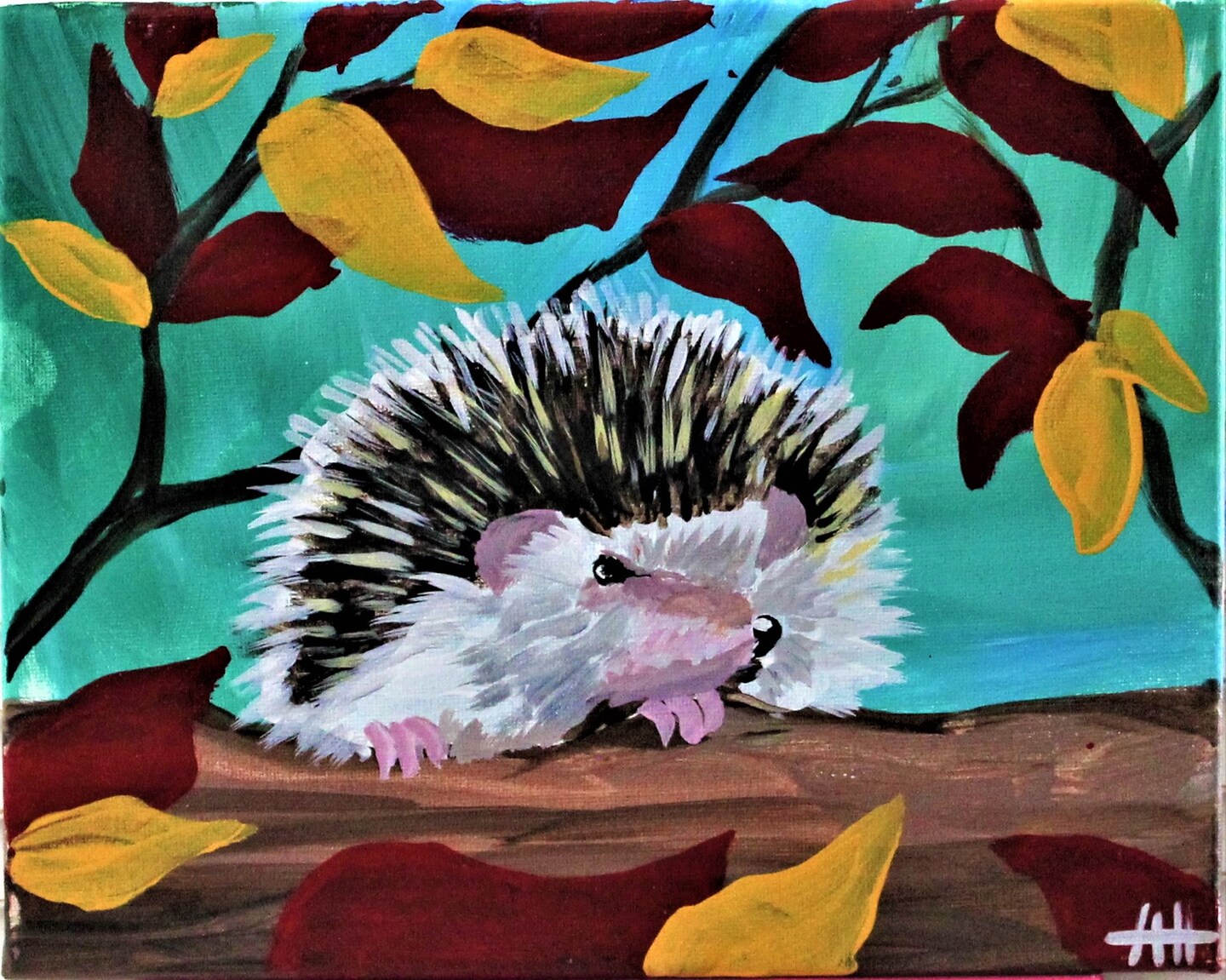 Fall Paint Kit - Henry the Hedgehog Acrylic Painting Kit & Video Lesson, DIY Craft, Beginner Painting, Paint At Home, Paint Party