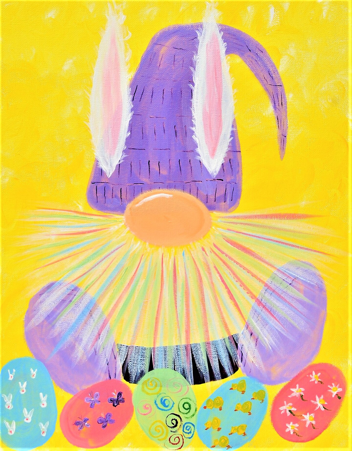Hippity Hoppity Gnome Acrylic Painting Kit &#x26; Video Lesson