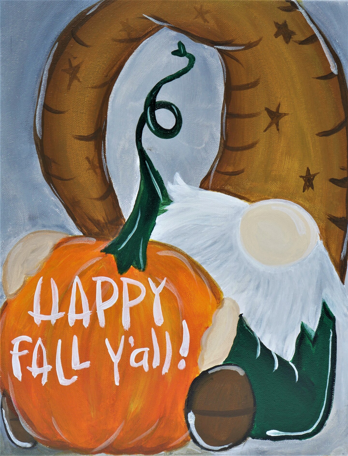 Ichabod&#x27;s Pumpkin Acrylic Painting Kit &#x26; Video Lesson