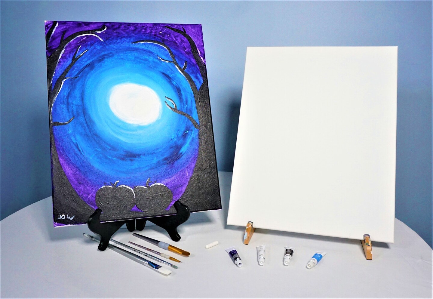 Midnight View Acrylic Painting Kit &#x26; Video Lesson