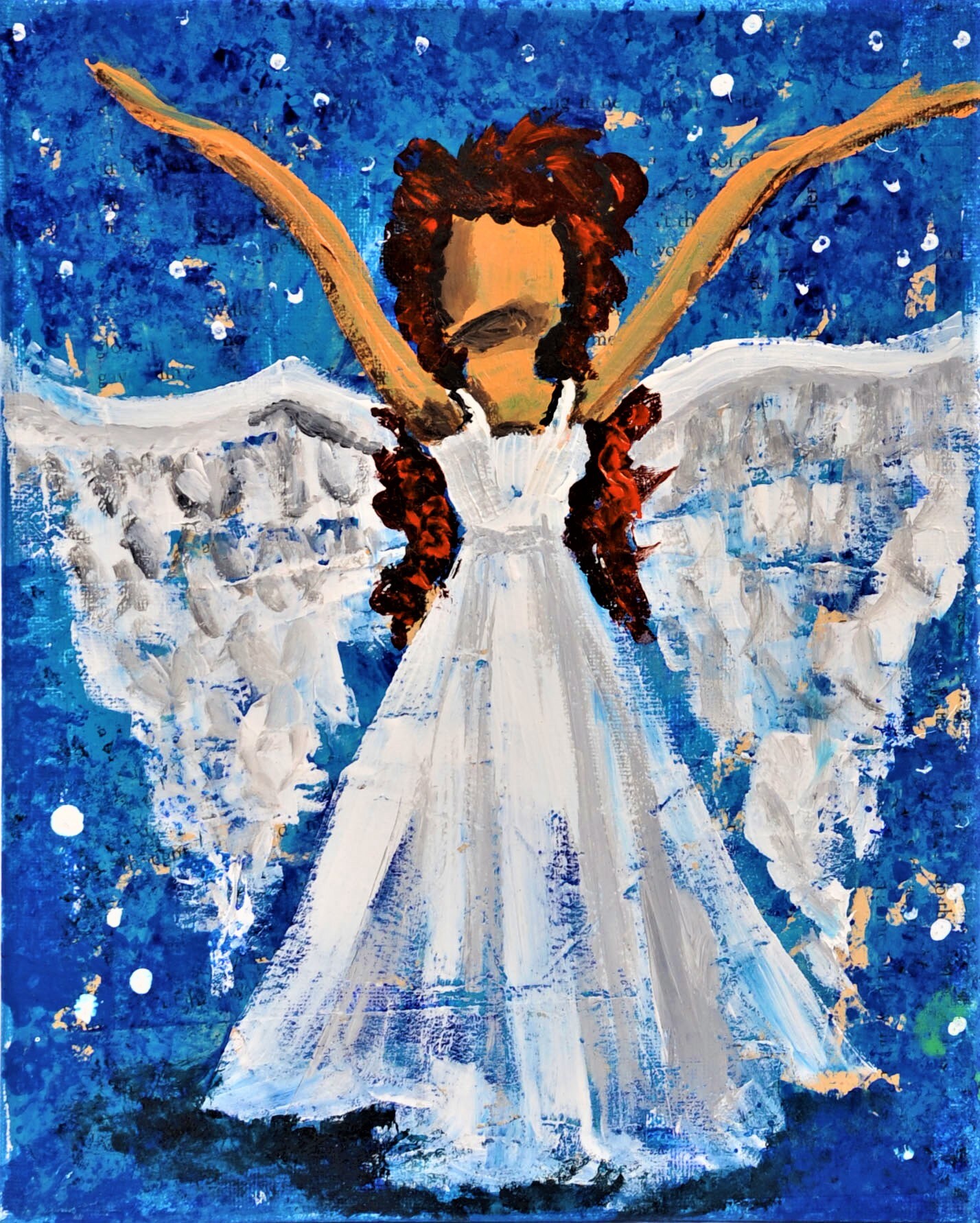 Paint Kit - The Angel Mixed Media Painting Kit &#x26; Video Lesson, DIY Craft, Beginner Painting, Paint At Home, Paint Party