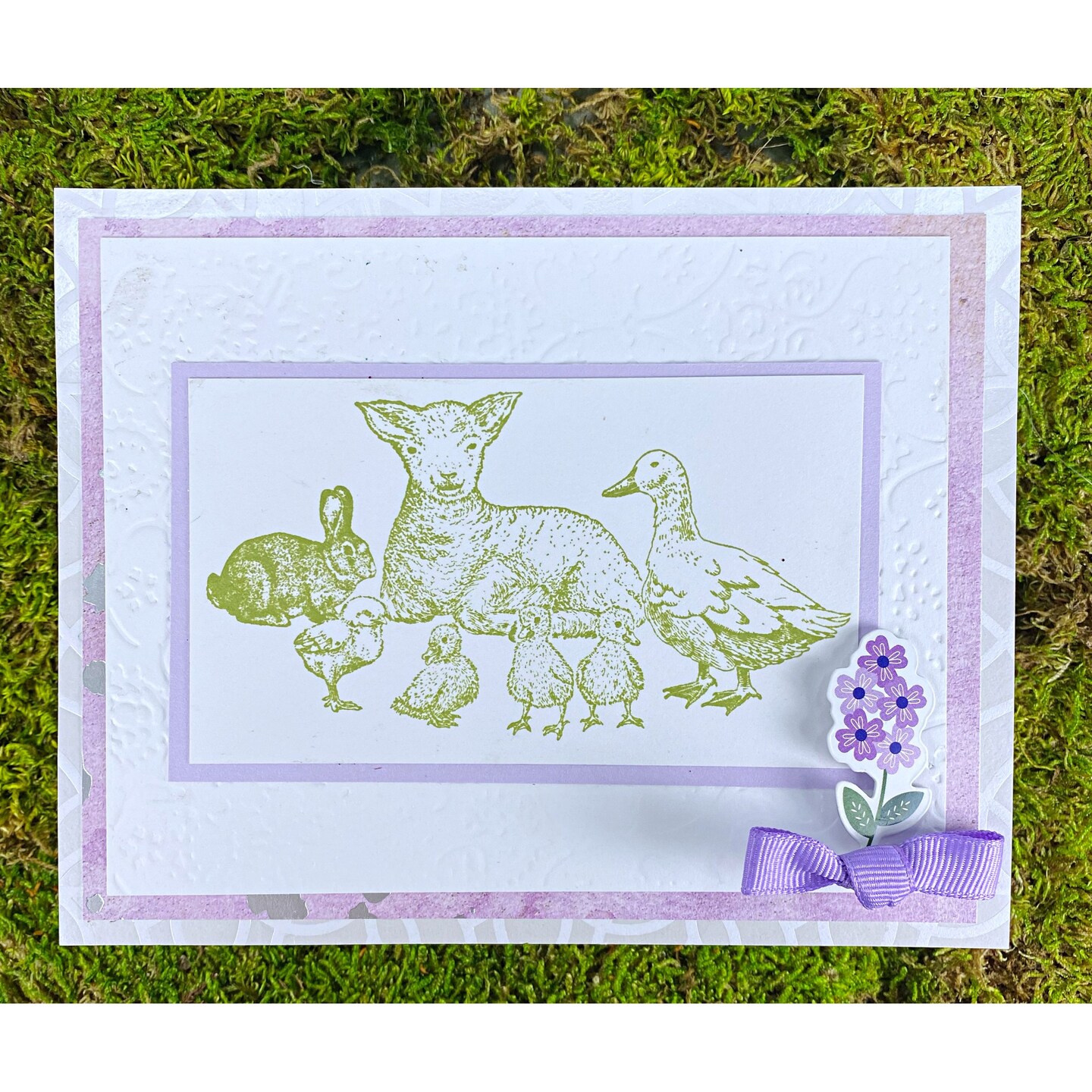 Deep Red Stamps Baby Farm Animals Rubber Cling Stamp 4.1 x 2.2 inches