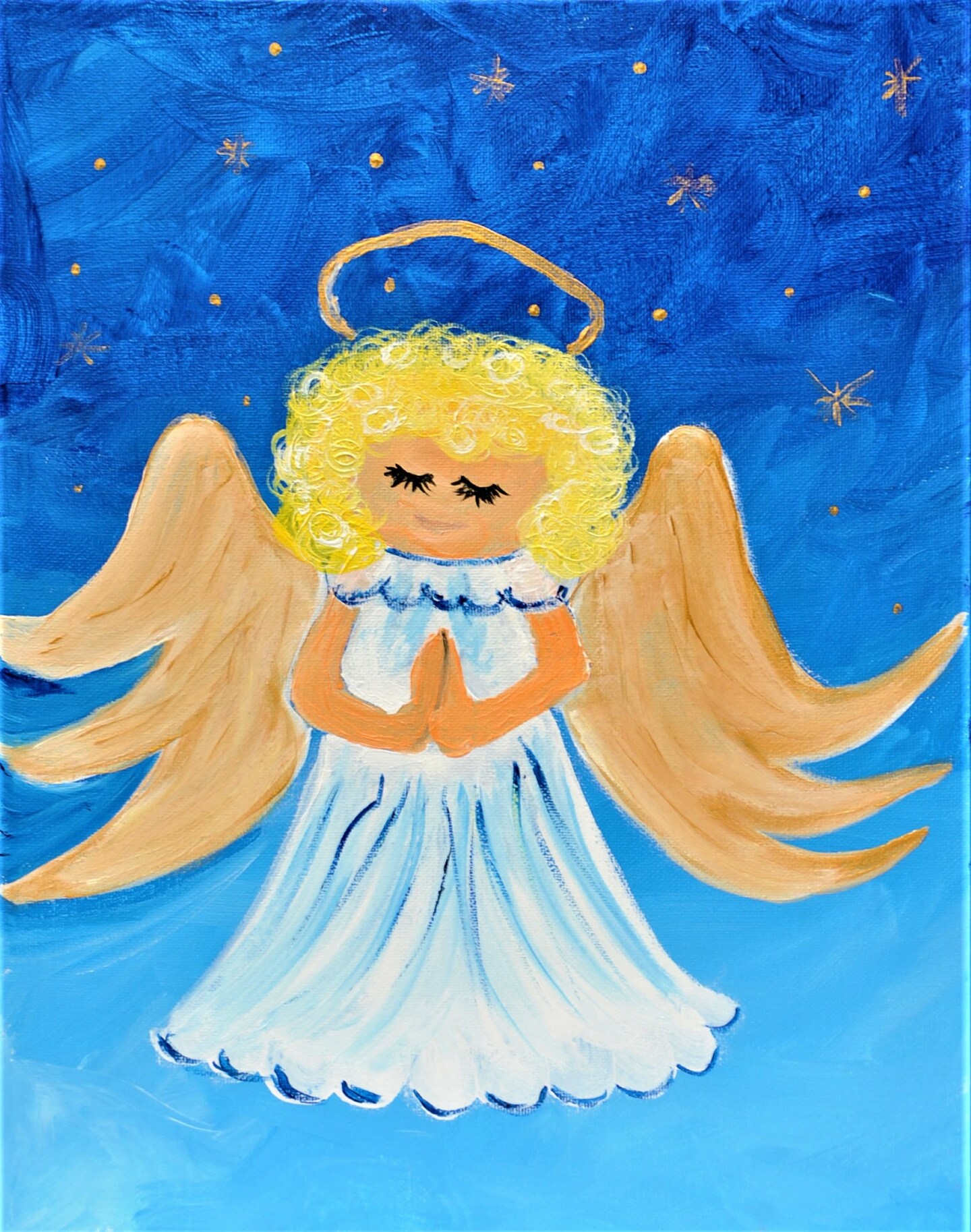 Christmas Paint Kit - Ruby's New Wings Acrylic Painting Kit and Video Lesson, Art Gift Set, DIY Christmas Craft, Paint At Home, Beginner Painting, Paint Party