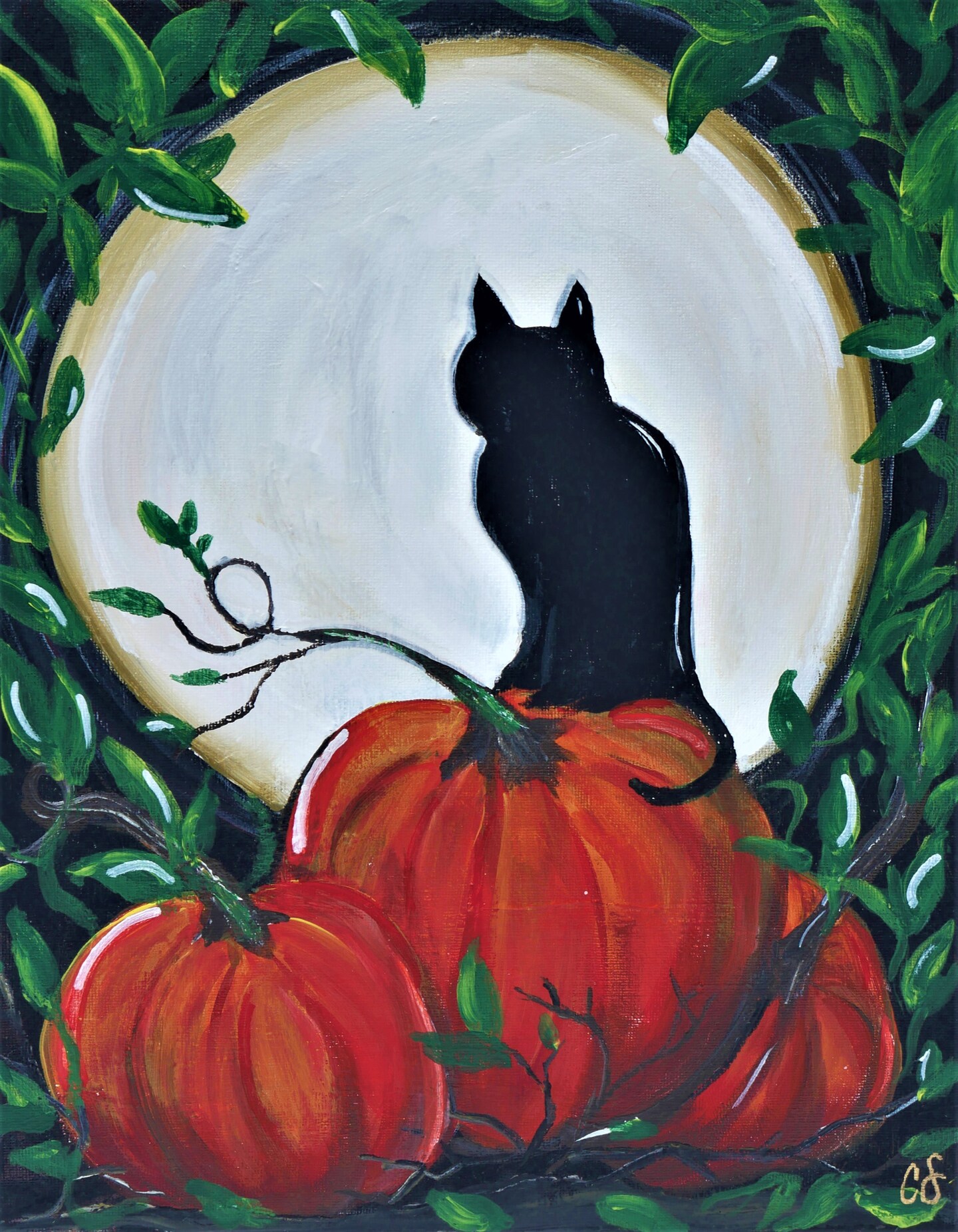 Halloween Paint Kit - Salem's Midnight View Acrylic Painting Kit & Video Lesson, DIY Halloween Craft, Beginner Painting, Paint At Home