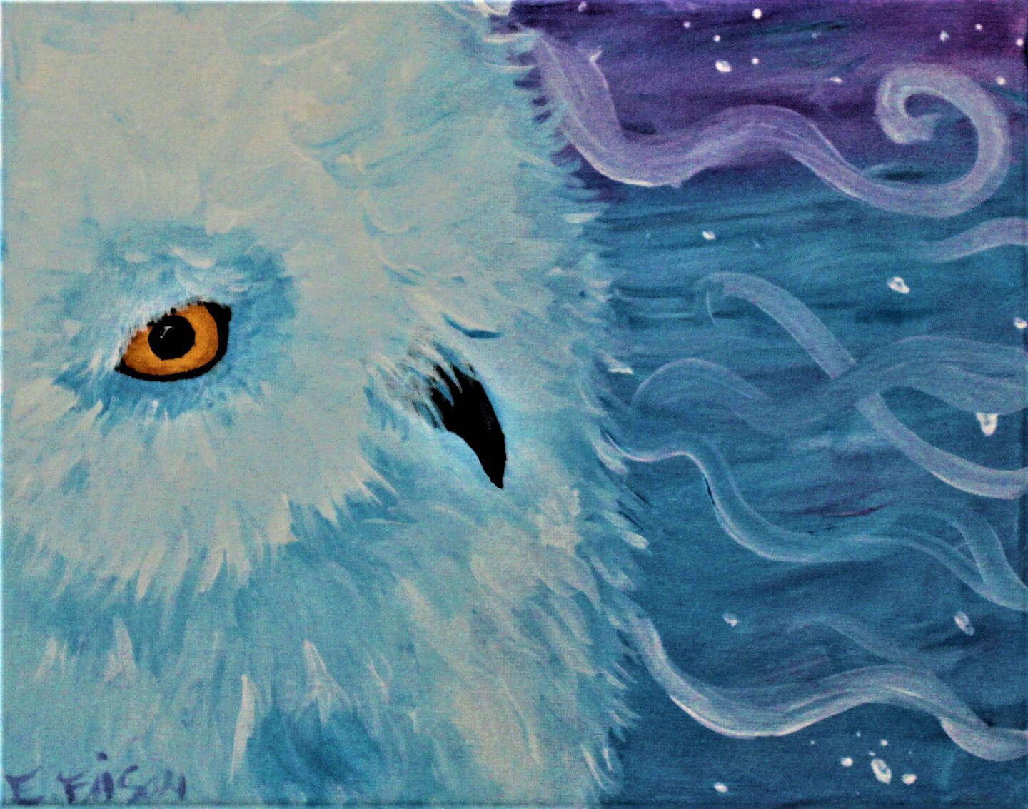 Paint Kit - Snow Owl Acrylic Painting Kit &#x26; Video Lesson - Paint and Sip At Home - Paint Party