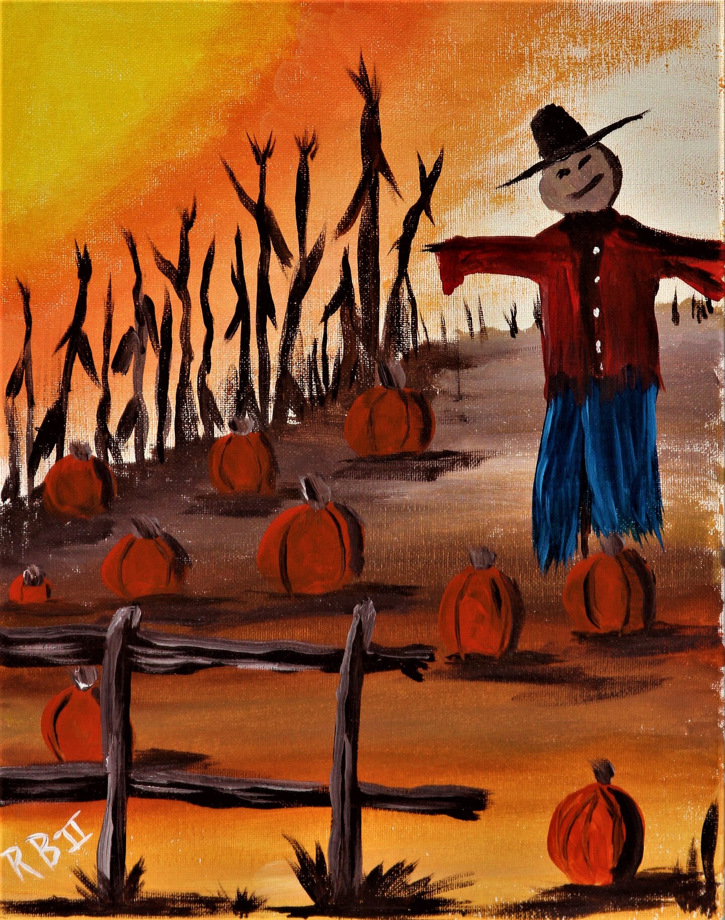 Stanley&#x27;s Pumpkin Patch Acrylic Painting Kit &#x26; Video Lesson - Paint Party - Paint At Home
